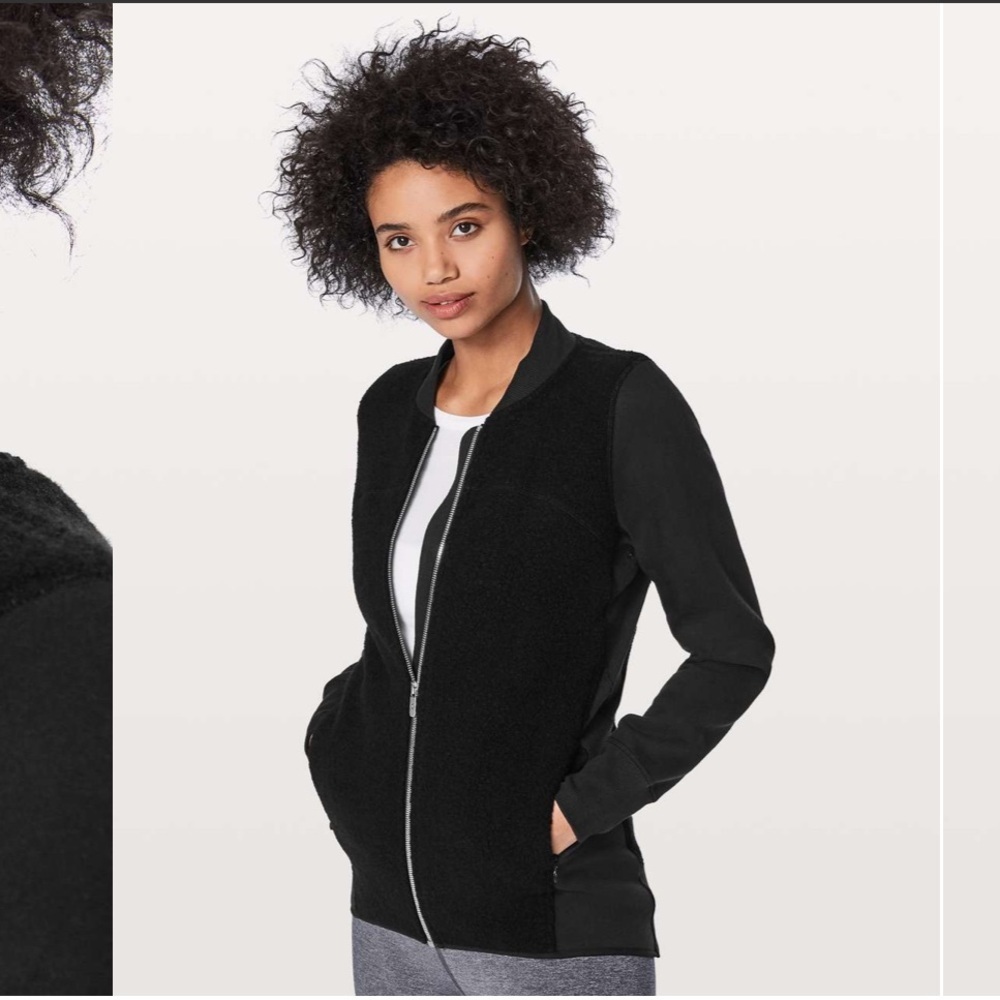 lululemon athletica Stand Out Sherpa Black Teddy Jacket 🖤